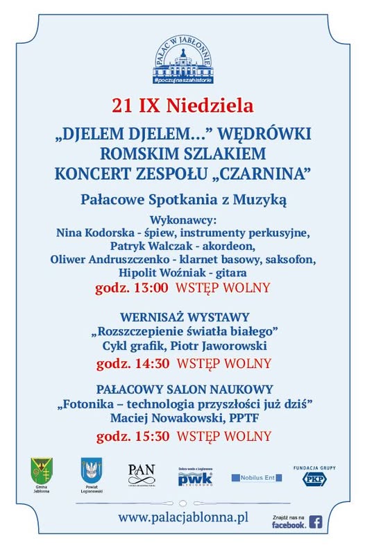 Plakat zawierający informacje o wydarzeniu.  Te informacje są podane w aktualności.