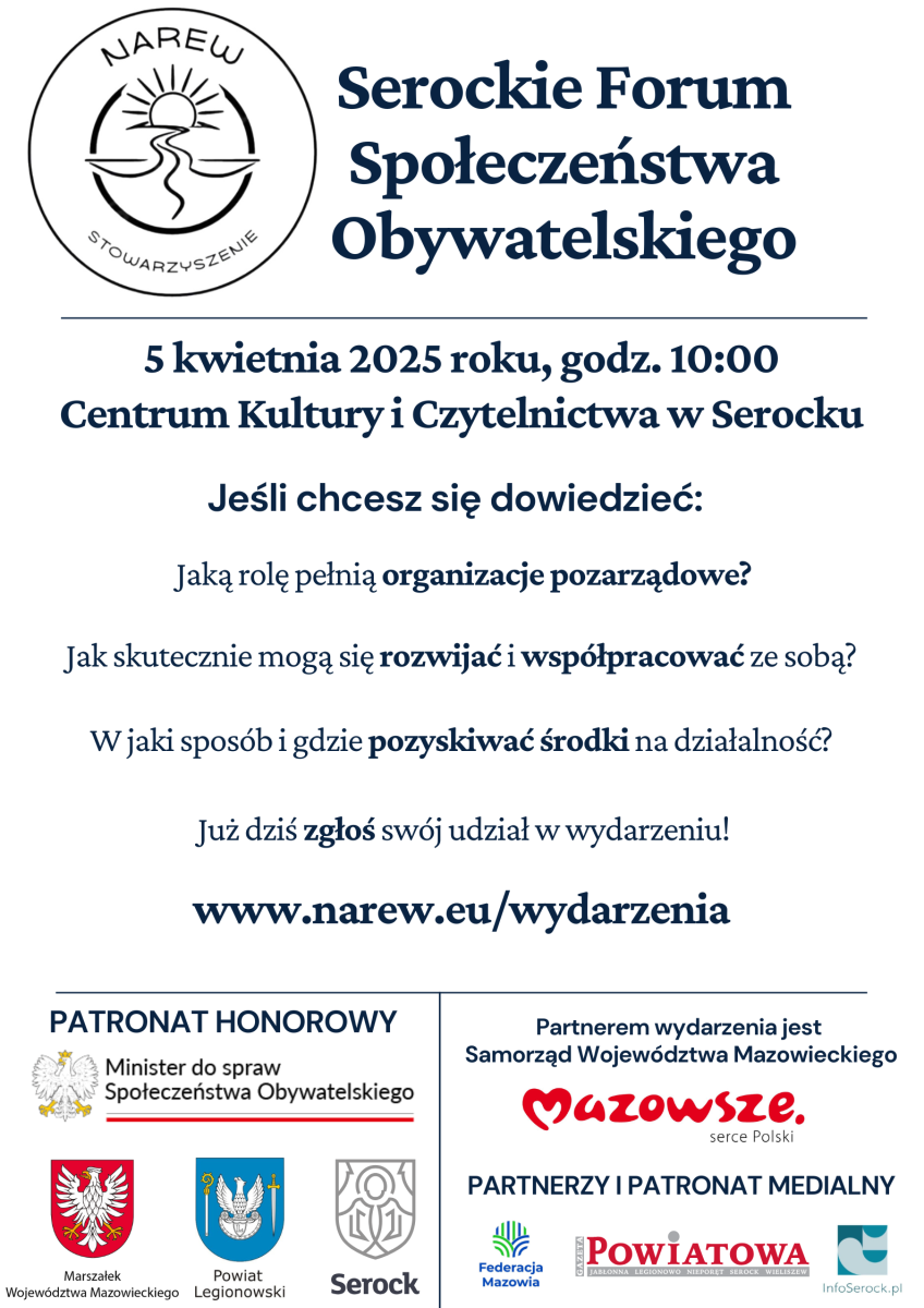 Plakat zawierający informacje o wydarzeniu.  Te informacje są podane w aktualności.