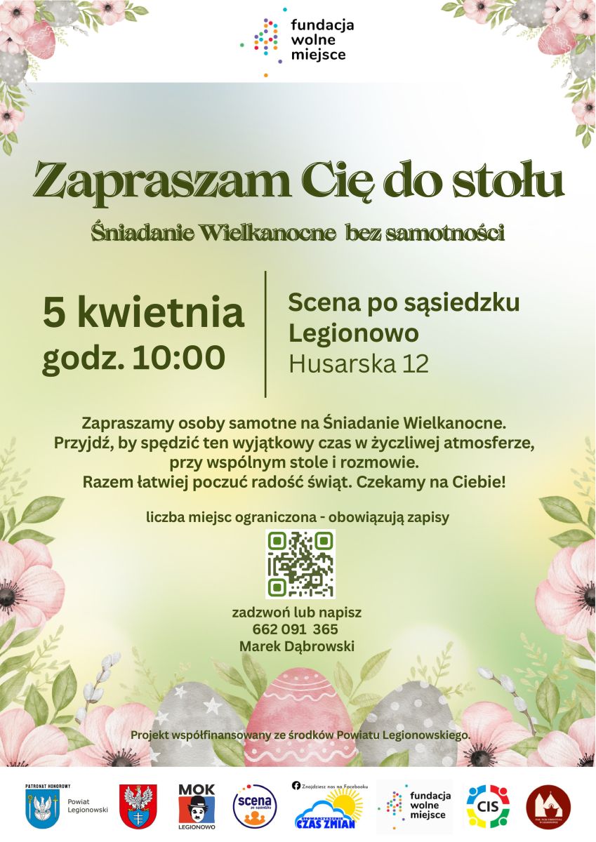 Plakat zawierający informacje o wydarzeniu. Te informacje są podane w aktualności.