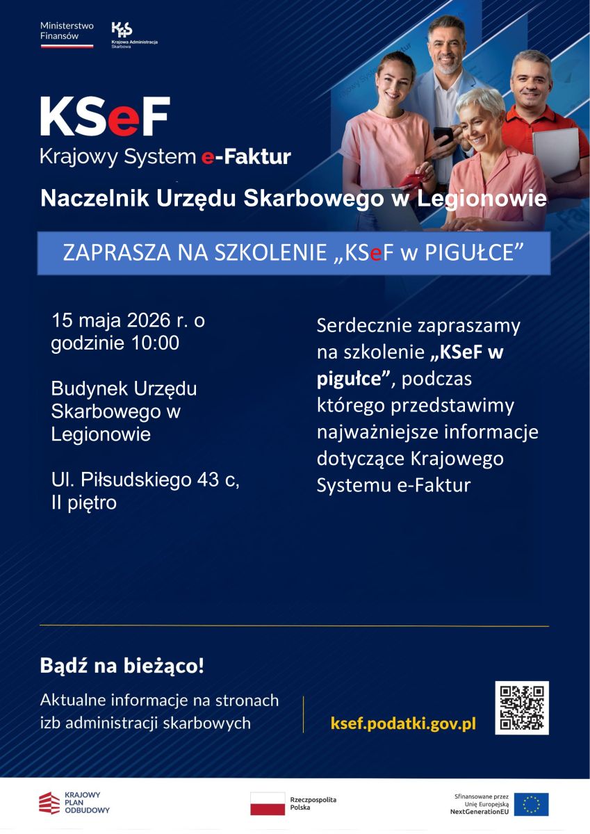 Plakat dotyczący szkolenia ksef