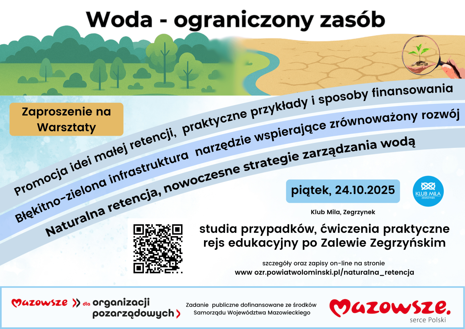 Na zdjęciu grafika dotycząca retencji wody