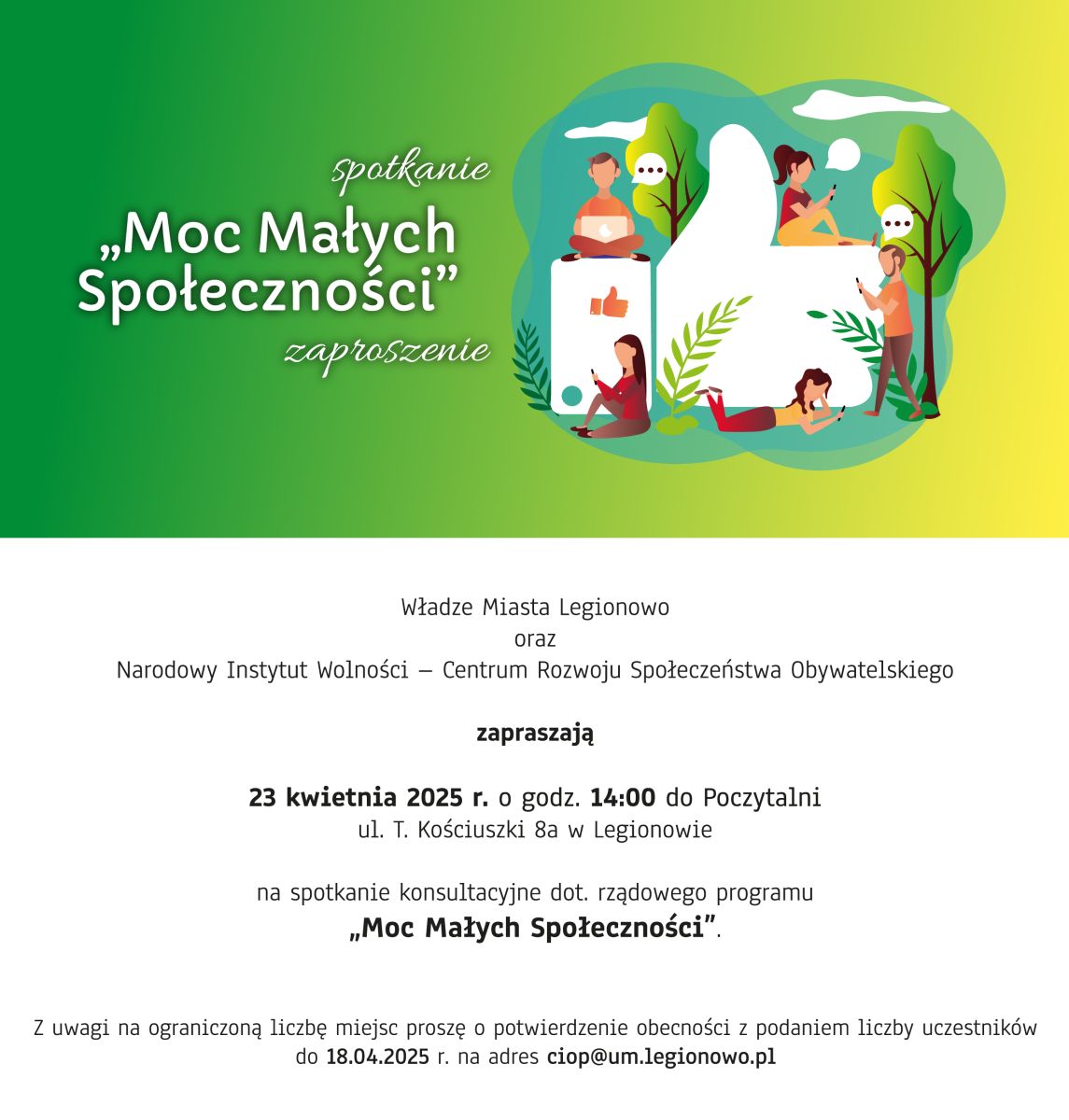Plakat zawierający informacje o wydarzeniu.  Te informacje są podane w aktualności.