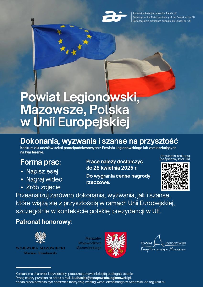 Plakat z informacjami o konkursie. Szczegóły w treści aktualności