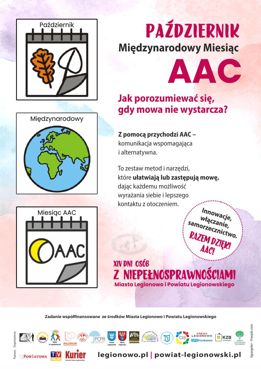 plakat na wydarzenie, treść w aktualności. Dodatkowo 3 obrazki symboli Makaton