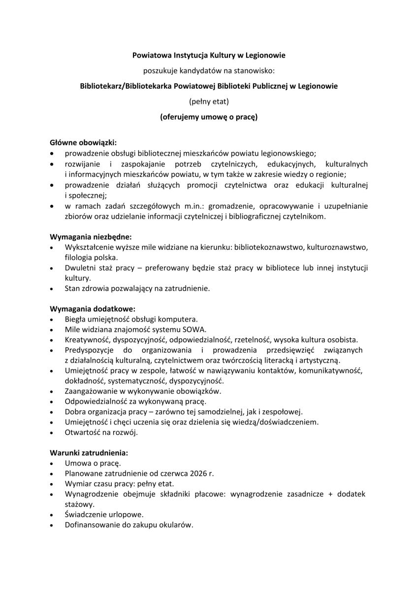 Ogłoszenie o naborze