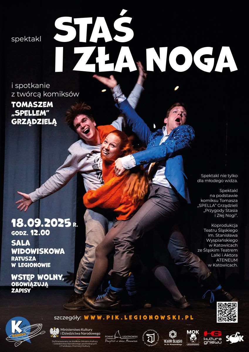 Plakat zapraszający na spektakl, szczegółowe informacje w aktualności.