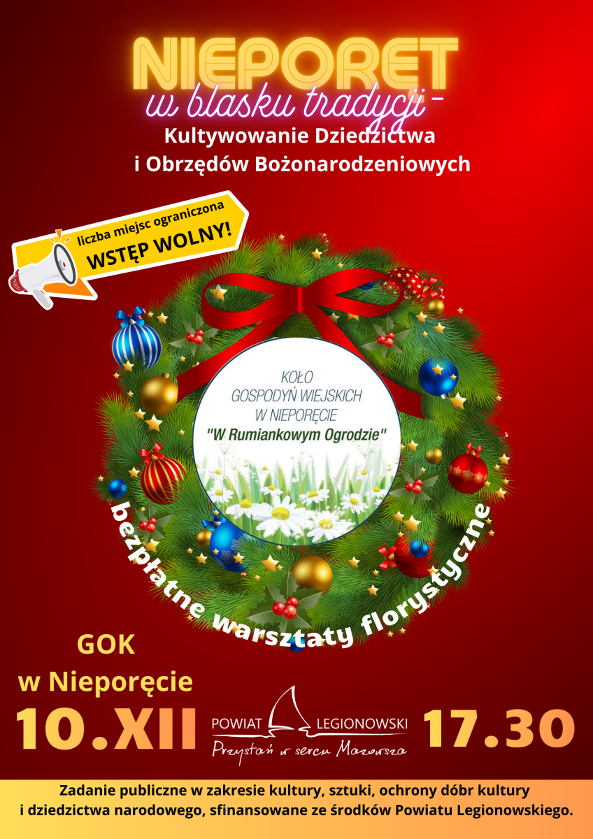 Plakat zawierający informacje o wydarzeniu. Te informacje są podane w aktualności.